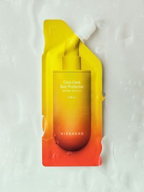 Сонцезахисний крем SPF50+ для обличчя з Сica комплексом HIDEHERE, корейська косметика, тревел формат