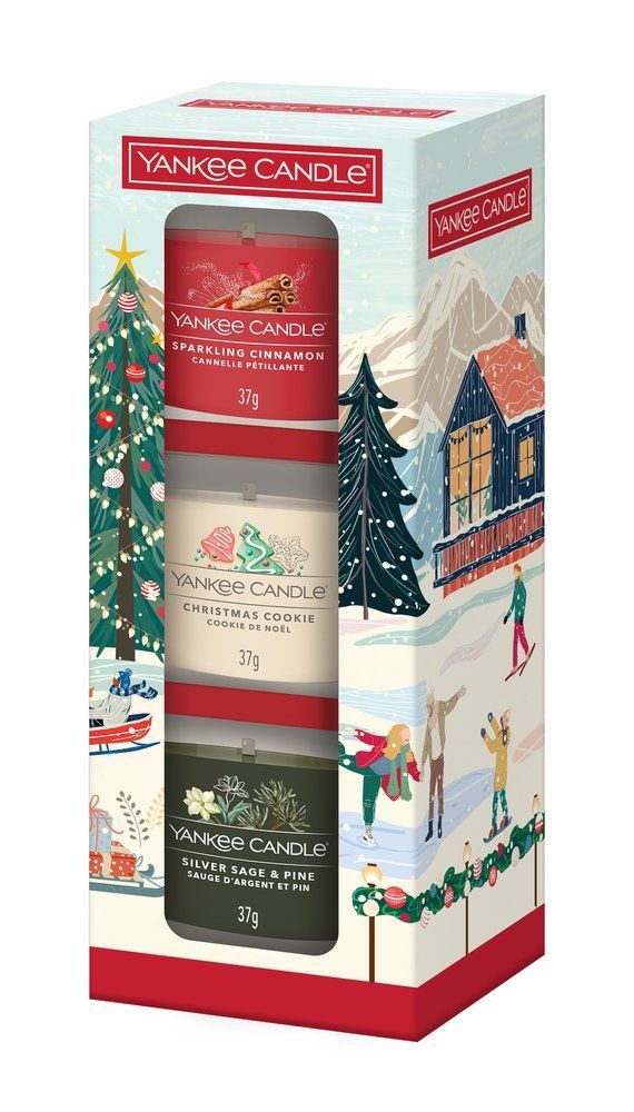 Подарунковий набір з 3 свічок Christmas Yankee Candle