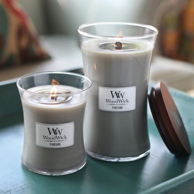Ароматична свічка з ароматом копченого дерева та яблучної шкірки Woodwick Large Fireside 609 г