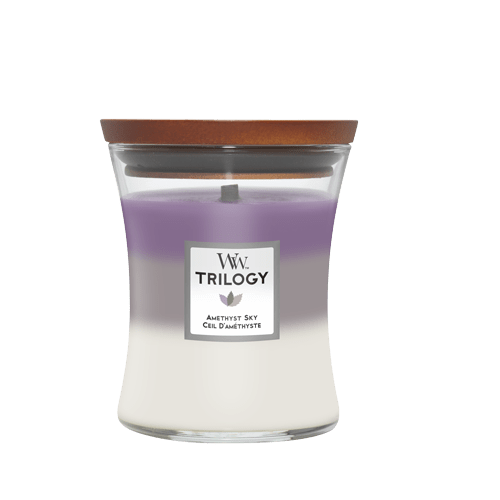 Ароматична свічка Woodwick Medium Trilogy Amethyst Sky 275 г