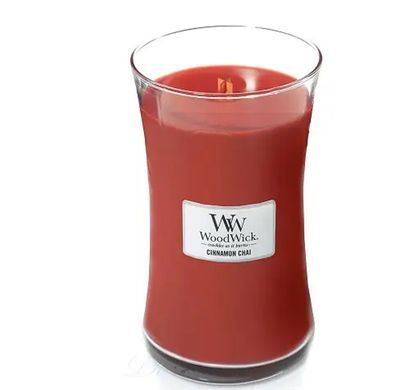 Ароматична свічка з ароматом ванілі та кориці Woodwick Large Cinnamon Chai 609 г
