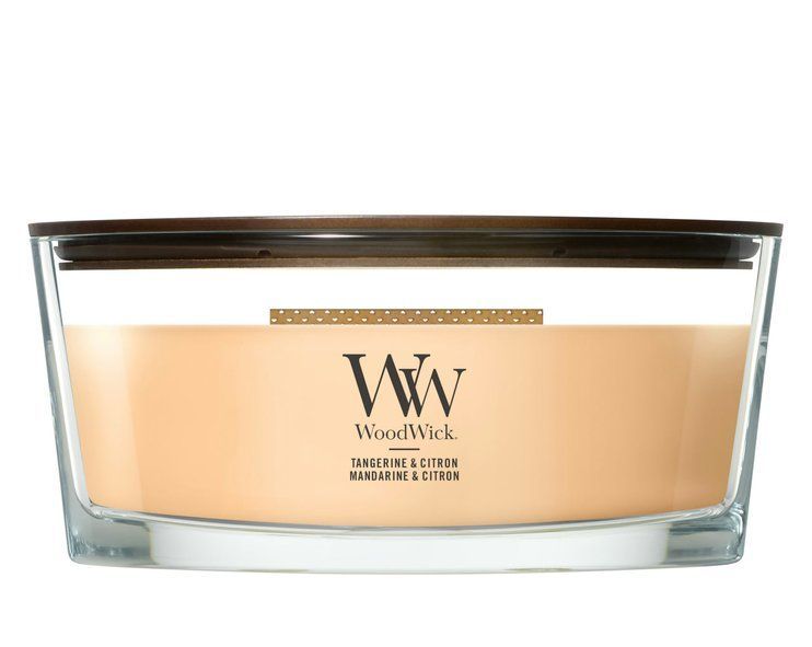 Ароматична свічка з ароматом цитрусових та мандарину Woodwick Ellipse Tangerine & Citron 453 г